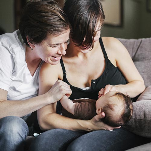 Parenting laws in same-sex relationships - a same sex couple and their baby